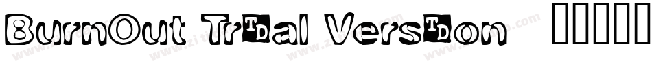 BurnOut Trial Version字体转换